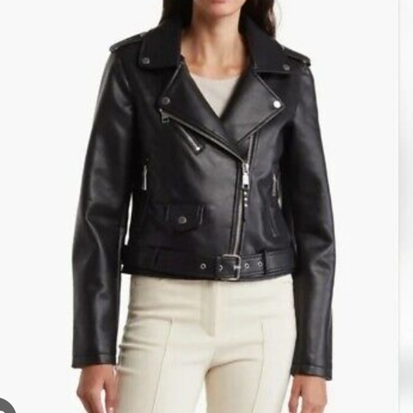 Rebecca Minkoff black leather moto jacket - Picture 13 of 14
